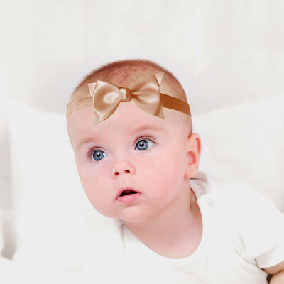 2x Baby Kopfschmuck mit Schleife | one-size | blau + natur