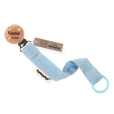 Timfanie® Schnullerhalter | BOY | babyblau | Band /...