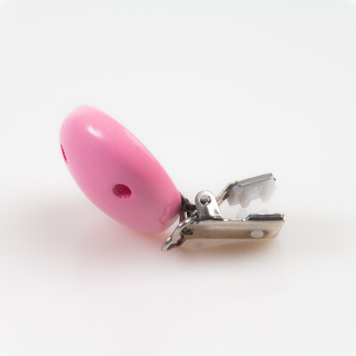 Holz-Clips | baby rosa |  Ø 35mm