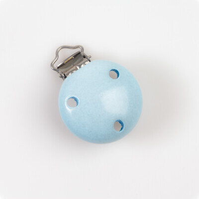 Holz-Clips | baby blau |  Ø 35mm