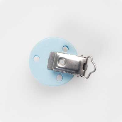 Holz-Clips | baby blau |  Ø 35mm