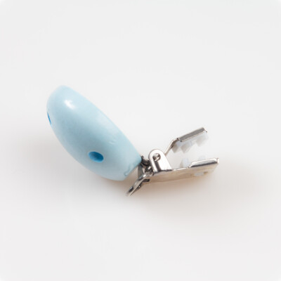 Holz-Clips | baby blau |  Ø 35mm