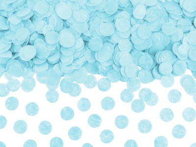 Konfetti Kreise aus Seidenpapier, 15 g, hellblau