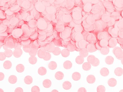 Konfetti Kreise aus Seidenpapier, 15 g, rosa